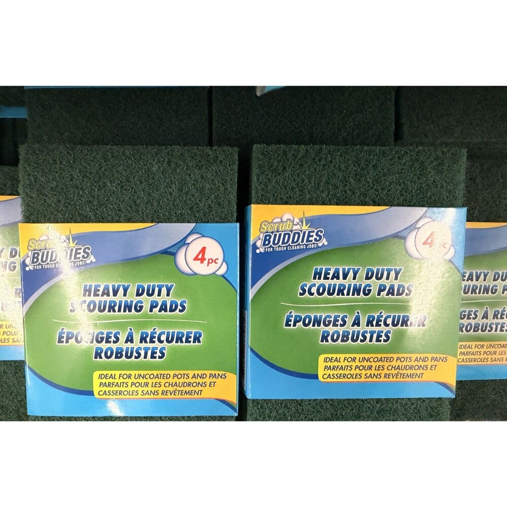 Scrub Buddies Heavy Duty Scouring Pads Multi-Purpose 4 Pack (LOT OF 25)